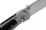 Couteau pliant Fallkniven P3G manche fibre de carbone noir 10,3cm + étui Cordura