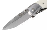 Couteau pliant Fallkniven PXLEY manche Elforyn Super Tusk imitation ivoire 11cm