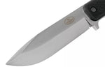 Couteau Fallkniven S1X Forest Knife lame satinée 13cm manche Thermorun noir + étui Zytel