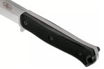 Couteau Fallkniven S1X Forest Knife lame satinée 13cm manche Thermorun noir + étui Zytel