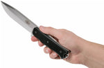 Couteau Fallkniven S1X Forest Knife lame satinée 13cm manche Thermorun noir + étui Zytel