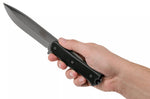 Couteau Fallkniven S1xb Tungsten Carbide lame noire 13cm manche Thermorun noir + étui Zytel