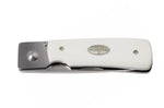 Couteau pliant Fallkniven RL1EY manche Elforyn imitation ivoire 9,5cm + étui en daim
