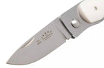 Couteau pliant Fallkniven U1EY Elmax manche Elforyn imitation ivoire 8,6cm + étui Cordura