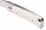 Couteau pliant Fallkniven U1EY Elmax manche Elforyn imitation ivoire 8,6cm + étui Cordura
