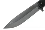 Couteau Fallkniven A1xb Expedition Knife Tungsten Carbide lame noire 16cm manche Thermorun noir + étui Zytel