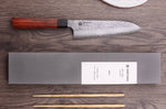 Couteau santoku japonais Kanetsugu Heptagon Uto martelé 17cm