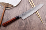 Couteau de chef japonais Kanetsugu Heptagon Uto martelé 20cm