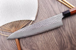 Couteau de chef japonais Kanetsugu Heptagon Uto martelé 20cm