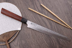 Couteau à pain japonais Kanetsugu Heptagon Uto martelé 21cm