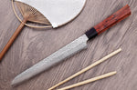 Couteau à pain japonais Kanetsugu Heptagon Uto martelé 21cm