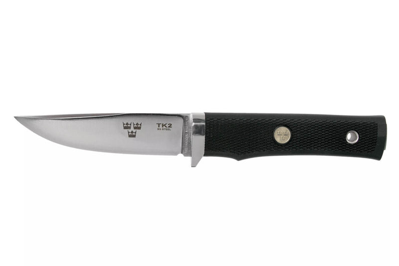 Couteau Fallkniven TK2 Tre Kronor lame 10cm manche Thermorun noir + étui zytel