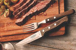 Coffret de 6 couteaux à steak lame crantée + 6 fourchettes Tramontina Jumbo