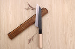 Couteau santoku kiritsuke 18cm japonais artisanal Sakai Kikumori Kikuzuki Kuro