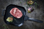 Poêle à griller Steak Champ en fonte 26x26x3,5cm