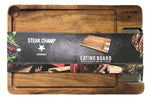 Planche Steak Champ en bois d'acacia 42x27x1,6cm
