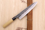 Couteau de chef 24cm japonais artisanal Sakai Kikumori Kikuzuki Kuro