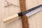 Couteau de chef kiritsuke 24cm japonais artisanal Sakai Kikumori Kikuzuki Kuro
