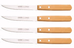 Coffret 4 couteaux à steak Nogent Les Basiques manche en bois de hêtre