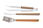 Kit barbecue Tramontina Churrasco 3 pièces : pince + spatule + fourchette à viande