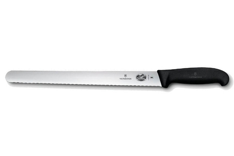 Couteau à jambon denté Victorinox 36cm manche fibrox noir
