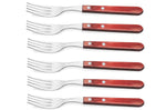 Coffret de 6 fourchettes Tramontina Jumbo coloris rouge
