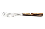 Coffret 6 couteaux à steak lame crantée + 6 fourchettes Tramontina Churrasco manche marron