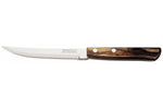 Coffret 6 couteaux à steak lame crantée + 6 fourchettes Tramontina Churrasco manche marron