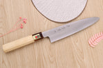 Couteau de chef japonais artisanal Kasahara Shigehiro forgé par Yoshikazu Ikeda 21cm