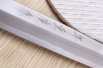 Couteau yanagiba japonais artisanal Kasahara Shigehiro forgé par Yoshikazu Ikeda 21cm
