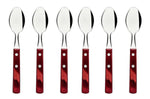 Ménagère 24 couverts de table Tramontina en inox et bois rouge