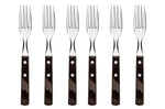 Ménagère 24 couverts de table Tramontina en inox et bois marron
