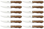 Set de 12 couteaux à steak Tramontina Jumbo lame 13cm manche marron