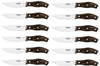 Set de 12 couteaux à steak Tramontina Jumbo lame 13cm manche bois marron