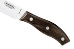 Set de 12 couteaux à steak Tramontina Jumbo lame 13cm manche bois marron
