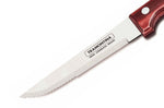 Set de 12 couteaux à steak Tramontina Gaucho lame 13cm manche rouge