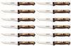 Set de 12 couteaux à steak Tramontina Gaucho lame 13cm manche marron