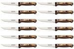 Set de 12 couteaux à steak Tramontina Gaucho lame 13cm manche marron