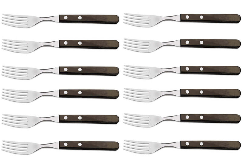 Set de 12 fourchettes Tramontina Gaucho manche marron