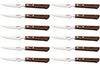 Set de 12 couteaux à steak Tramontina lame crantée 10cm manche marron