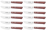 Set de 12 couteaux à steak/pizza Tramontina manche rouge