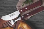 Set de 12 couteaux à steak/pizza Tramontina manche rouge