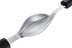 Set de 2 cuillères à quenelle Triangle en acier inox manches en green grip
