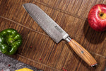 Couteau santoku 18cm Wusaki Fujiko 10CR damas