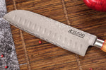 Couteau santoku 18cm Wusaki Fujiko 10CR damas