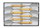 Coffret de 6 cuillères de table Nontron 87602 manche buis rond 20cm