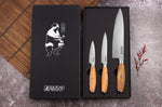Coffret 3 couteaux Wusaki Fujiko 10CR damas Chef + Office + Universel