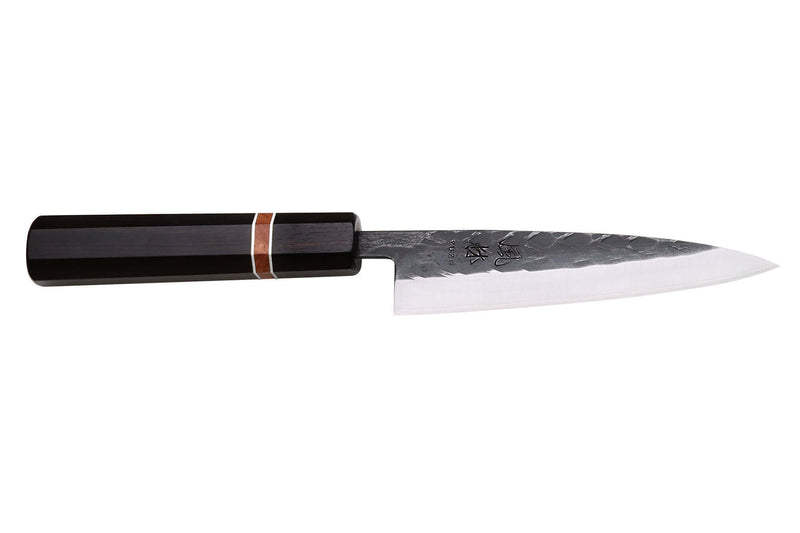 Couteau universel 13,5cm japonais artisanal Yuzo Black SLD ébène et cognassier