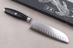 Couteau santoku 18cm Wusaki Fujiko Black 10CR