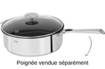 Sauteuse antiadhérente Cristel Casteline amovible Exceliss en inox 5 plis